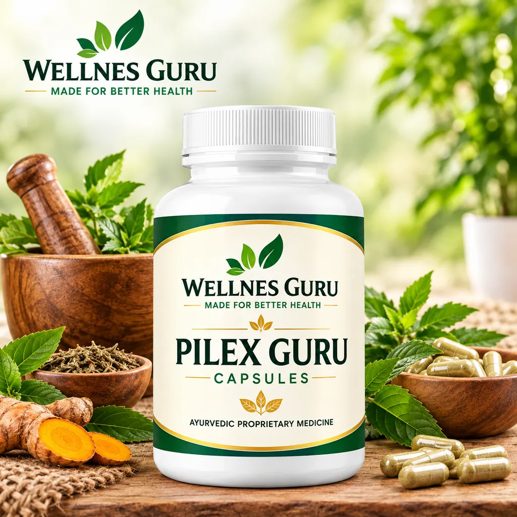 Wellnes Guru Pilex Guru Capsules bottle packaging